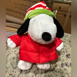 Peanuts Snoopy red puffer coat plush NWT